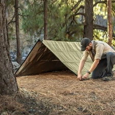 Insulated Reflective Thermal CAMPING TARP 8.5' x 12' XL Desert Tan ARCTURUS