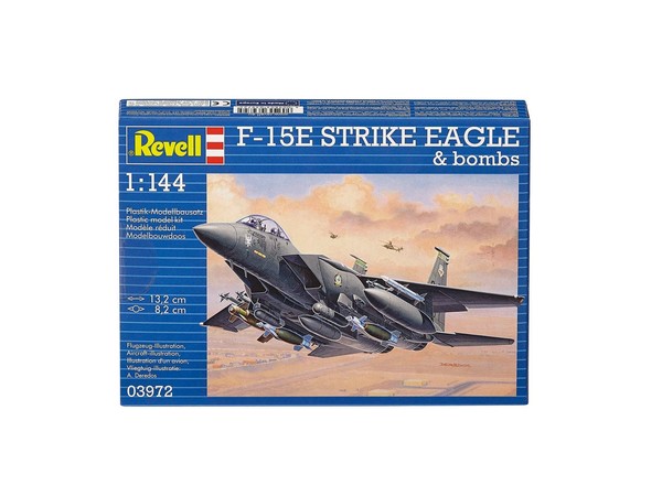 F-15E Strike Eagle & Bombs Fighter 1:144 Kunststoff Modell Kit Revell-image