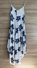 Summer dress medium loose fit blue floral print midi
