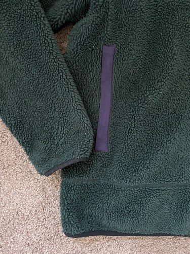 Vintage PATAGONIA Retro Green Purple Pile Fleece Zip Jacket Size L Made in USA - 第 6/12 張圖片