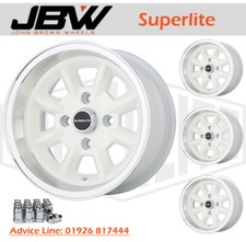 7x13 Ruote Superlite Classic Ford Set di 4 Bianco