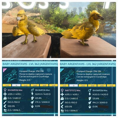 ARK ASCENDED PVE OFICIAL PAIR BABY ARGY ID245 SOLID HIGH STATUS  PS5/PC/XBOX