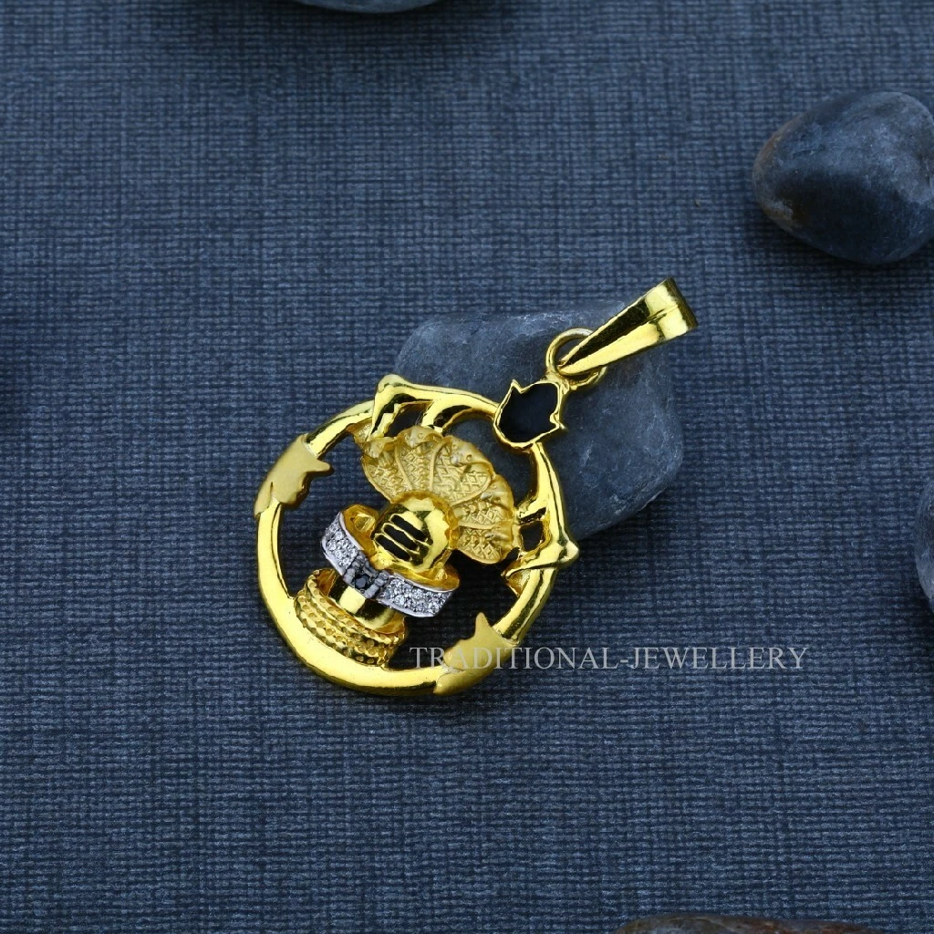 Gold store shivling pendant