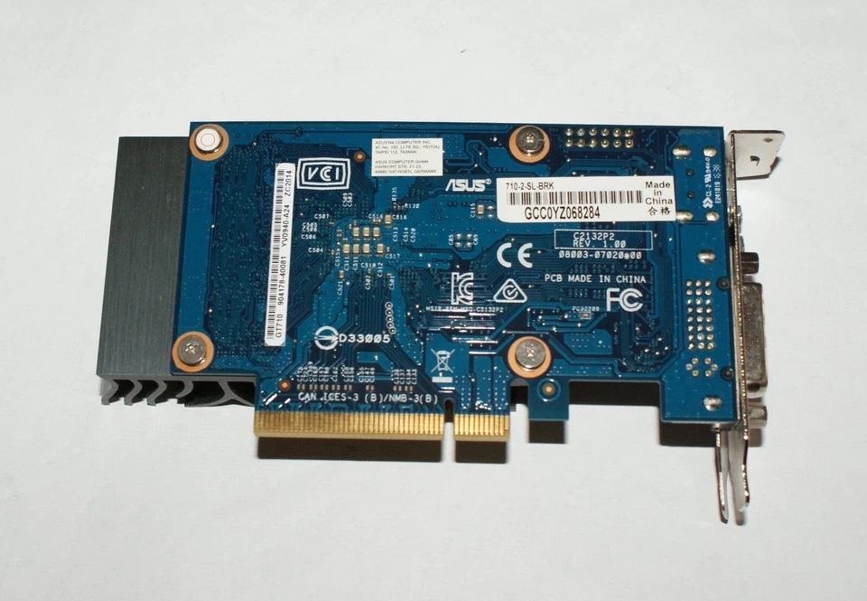 Asus NVIDIA GT710 2GB Silent PCIE VGA/DVI/HDMI Low Profile Graphics Card - Image 2 of 3