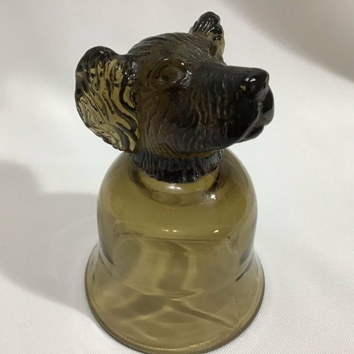 Avon Chesapeake Collection Brown Glass Dog Head Jigger Shot Glass