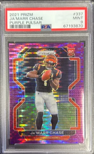 2021 Panini Prizm #337 Ja'Marr Chase Purple Pulsar