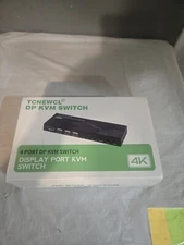 TCNEWCL KVM Switch 4 Port HDMI KVM Switcher 4Kx2K Computer 3 USB Devices KS304T
