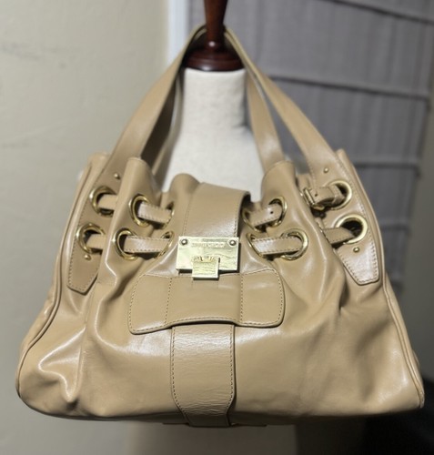 Jimmy Choo Ramona Tan Brown Genuine Leather Shoulder Bag, Hobo, Satchel, Tote - Picture 15 of 15