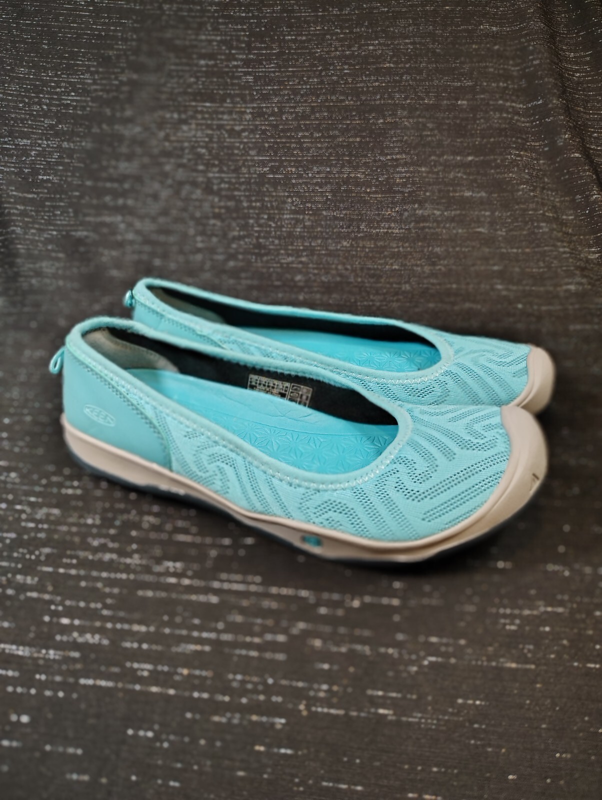 Scarpe ballerine Keen donna turchese punta tonda slip on comode taglia 6