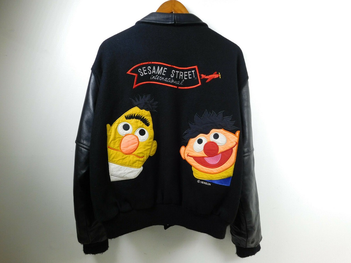 1980s Cast Owned SESAME STREET Varsity Jacket Coat Leather 1980s Cast Owned SESAME STREET Varsity Jacket Coat Leather