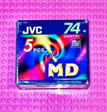 MD    VICTOR/JVC MD 74 BLUE 5 PACK BLANK MINI DISCS  5  SEALED 