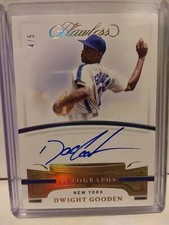 2021 Panini Flawless Baseball No.FA-DG Gold Autographs Auto #/5, Dwight Gooden