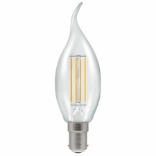Image of CROMPTON LED Bent-Tip Candle Filament Clear Dimmable 5W 2700K SBC B15d