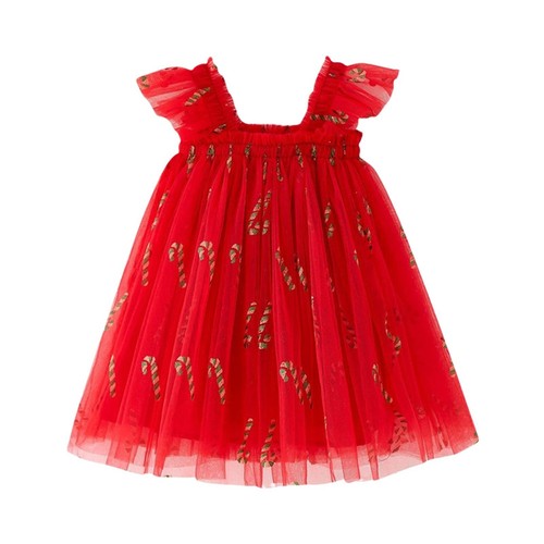 Toddler Christmas Tutu Dress Baby Girl Sleeveless Layered Tulle Dress Little - Picture 14 of 21
