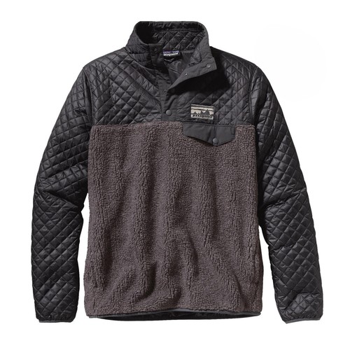 Patagonia Mixed Media Snap-T Pullover gesteppt Gr. Small schwarz grau Damen - Bild 13 von 15