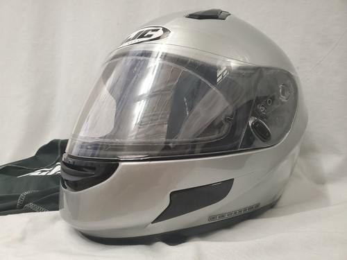 HJC XXL Casco Plateado con Escudo Facial Listo para Pinlock Cuero Calavera Gorra Gafas - Imagen 2 de 10