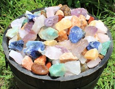 2 lb Brazil Mix Rough Natural Stones: 'A' Grade Wholesale Bulk Lot