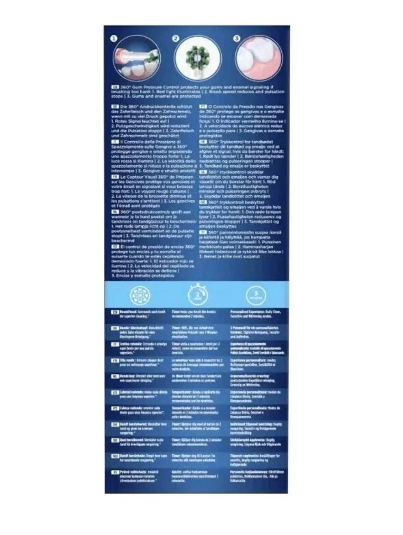 Braun Oral-B Pro 3 3700 Blu Gift Edition Spazzolino Elettrico Ricaricabile Nuovo - Immagine 3 di 3