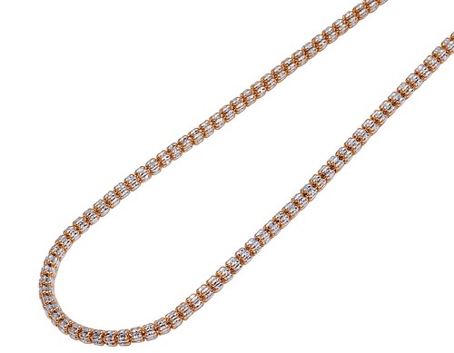 Diamond Cut Ice Chain Necklace 3MM 