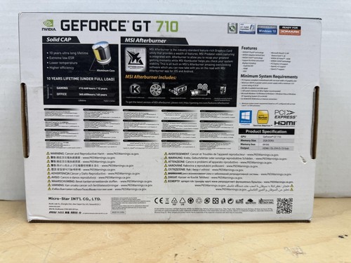 MSI NVIDIA GeForce GT 710 Graphic Card | 2 GB DDR3 64-bit | Sealed - Picture 2 of 4