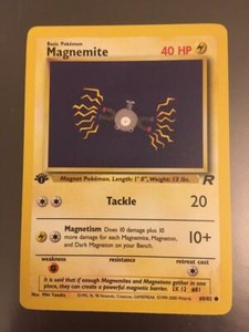 Pokemon 🌟 First Edition Magnemite 60/82 🌟 Team Rocket 🌟 NM-MT