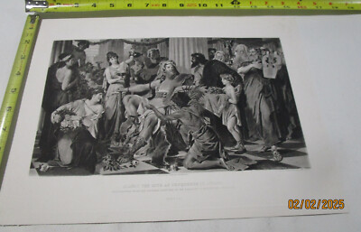 ALARIC THE GOTH CONQUEROR ATHENS  ENGRAVING PHOTGRAVURE  B & W PRINT 1888
