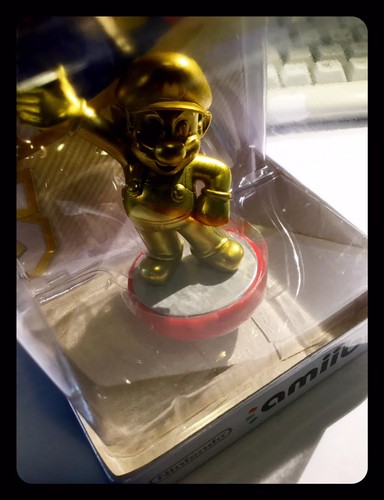 Amiibo Mario Gold Edition First Run US Print 025S1 ERROR DEFECT PACKAGE NINTENDO - Bild 3 von 6