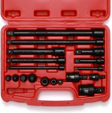 18PC Drive Tool Socket Accessory Set Extension Bars/Adaptor/Impact Coupler/Joint