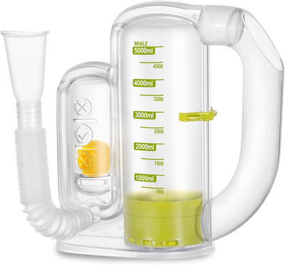 Incentive Spirometer Adult, Breathing Exercise Device for Lungs, 5000Ml Capacity