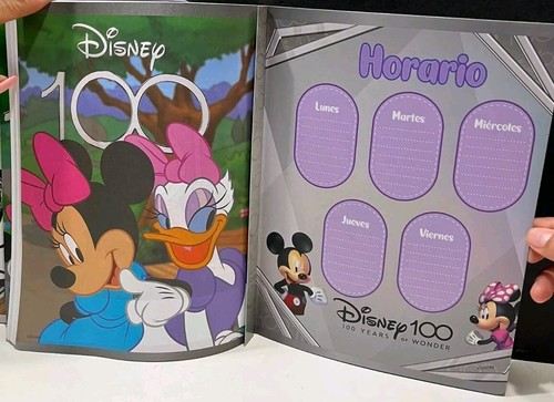 Posten 6 Disney 100 Jahre Mickey Schule Komposition Notizbücher je 50 Seiten Aufkleber  - Bild 5 von 13