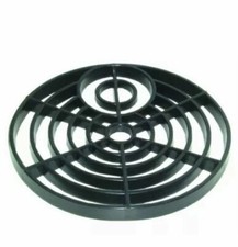 ROUND DRAIN COVER GULLY GRID GRATE DRAIN COVER Downpipe Black Plastic 6" Pipe Le