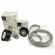 NEW OEM Belt Tensioner Idler Pulley Drive Belt 3pcs For Mercedes E350 GLE GLK ML