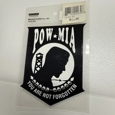 POW MIA Window Sticker Vintage Mitchell Proffitt Co