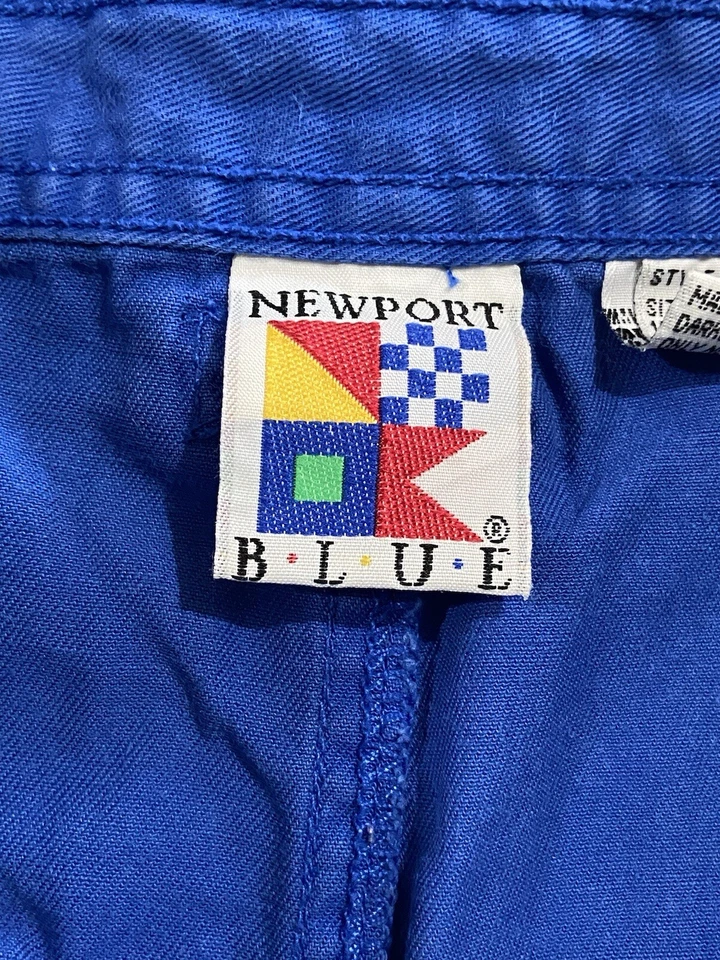 Pantalones cortos vintage Newport Blue Dolphin 80’s 90s para hombre talla mediana bordados Foto 3 de 4