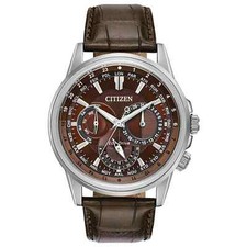 Citizen Men's Classic Eco-Drive Day Date Indicator Brown Watch 44MM BU2020-29X