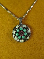 MARIANA GUARDIAN ANGEL SWAROVSKI CRYSTALS FLOWER Necklace Pendant Gift Valentine