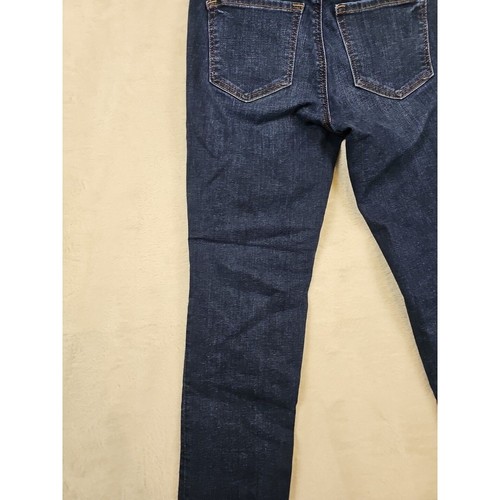 Loft Ann Taylor Jeans Size 4 Modern Straight Blue Wash Denim Raw Hem Ankle - Picture 15 of 19