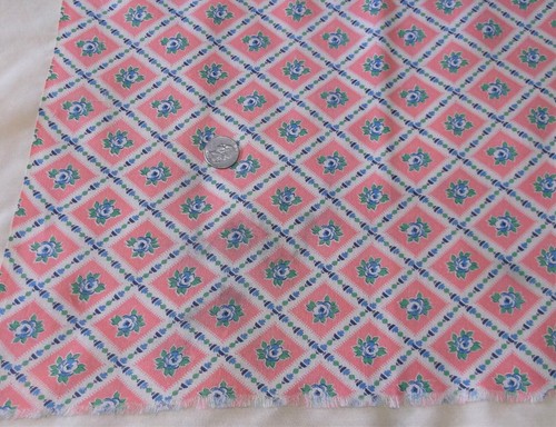 Saco de alimentación de Vnt tela/edredón/material patrón cuadrado rosa con flores azules 44,5X37 - Imagen 5 de 5