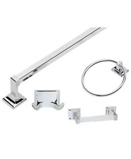 Design House Millbridge 4-Piece Bathroom Hardware Kit in Polished Chrome