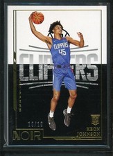 2021-22 KEON JOHNSON 10/10 PANINI NOIR ICON EDITION ROOKIE RC #200
