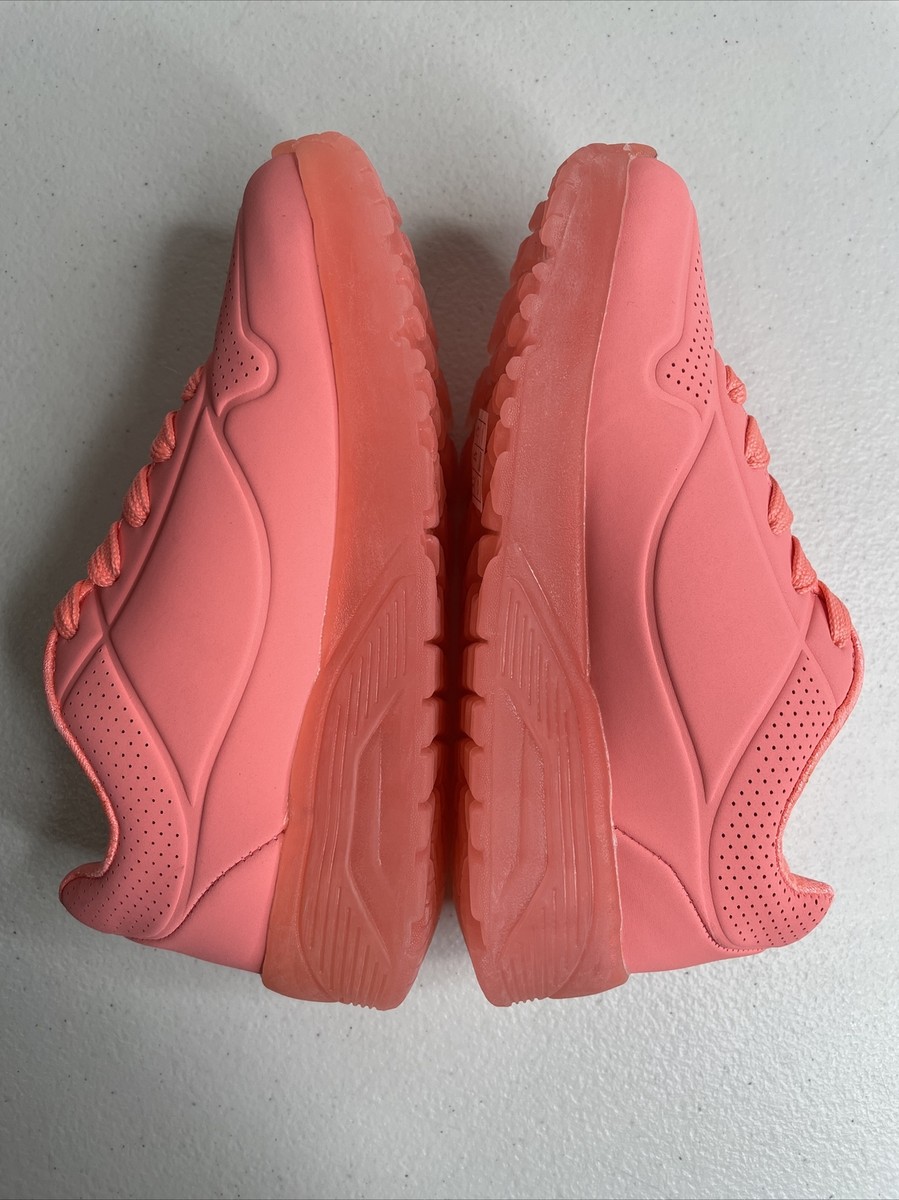 Skechers Unisex-Child Uno Ice Sneaker Size 12.5 Coral Pink