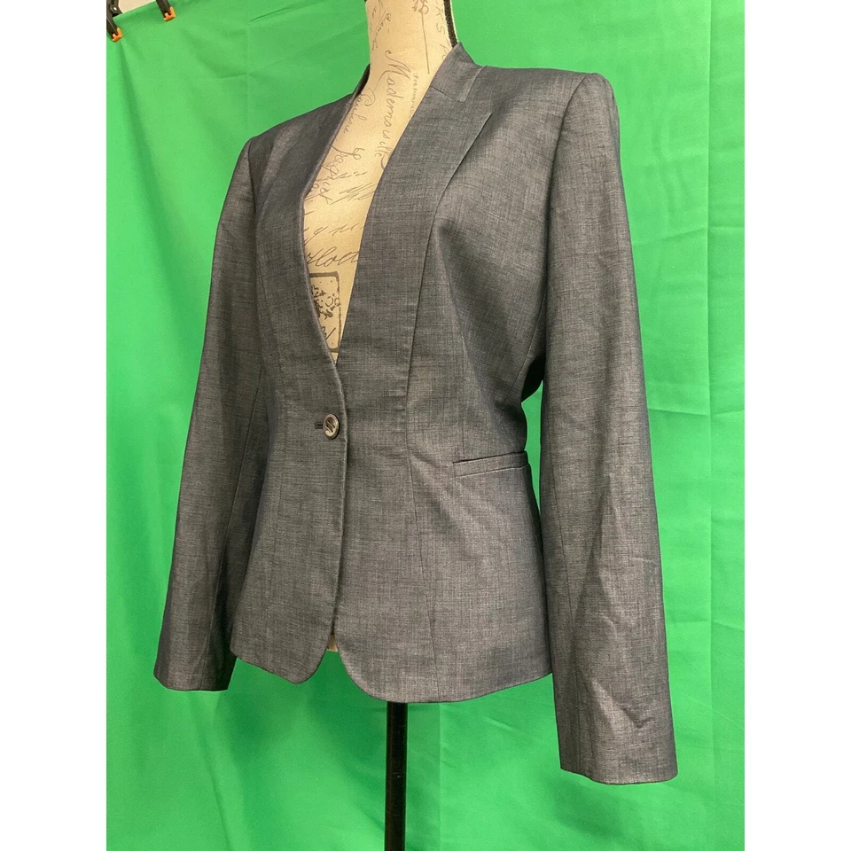 Blazer mujer Antonio Melani gris botón slim fit talla 12 Foto 4 de 4