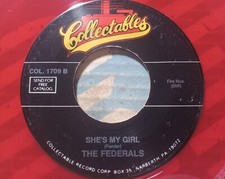 The Federals - She's My Girl / Dear Loraine - Collectables 1709 - Red Vinyl 🔊 The Federals - She's My Girl / Dear Loraine - Collectables 1709 - Red Vinyl 🔊