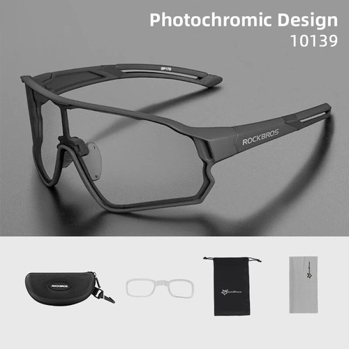 ROCKBROS Photochromic Cycling Glasses UV400 Sunglasses Outdoor Sport Bicycle Eye - Picture 25 of 28