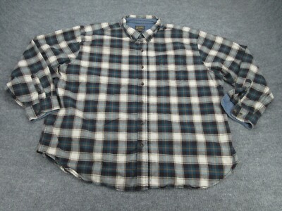 CE Schmidt Shirt Mens 3X Multicolor Plaid Long Sleeve Button Up Casual Adult 3XL