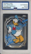 2024 TOPPS CHROME DISNEY DONALD DUCK SIGNED TONY ANSELMO PSA DNA COA AUTOGRAPHED