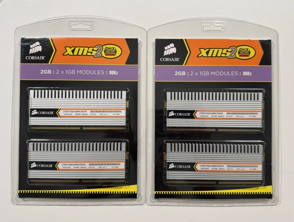 Corsair XMS2-6400 1GB RAM Memory CM2X1024-6400C5DHX 4 Sticks 4 GB Total - Image 3 of 4