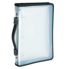 Plastic Zipper 1.5 inch Binder - Clear 3 Ring Binder - Sold Individually
