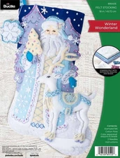 Felt Applique 18" Stocking Making Kit Winter Wonderland Perfect for DIY Arts ...