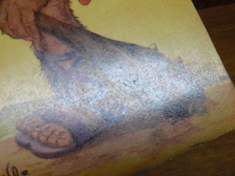 Arte de portada de libro de prueba de cartón vintage - Mickey Mouse en tierra gigante Walt Disney Foto 4 de 4